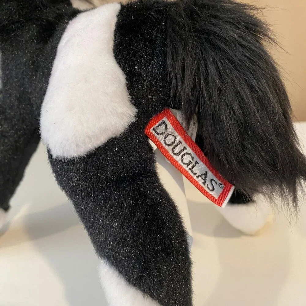 Douglas Cuddle‎ Toys Runner Black & White Painted Foal Pony Horse Stuffed Plush